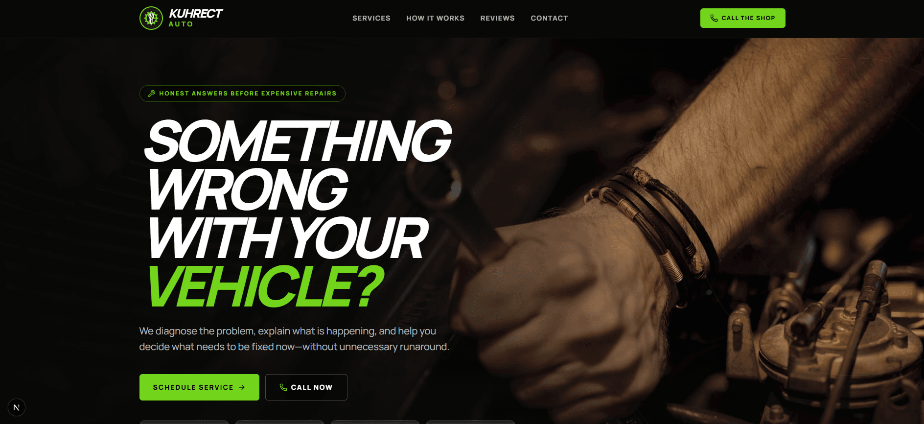 Kuhrect Auto website preview